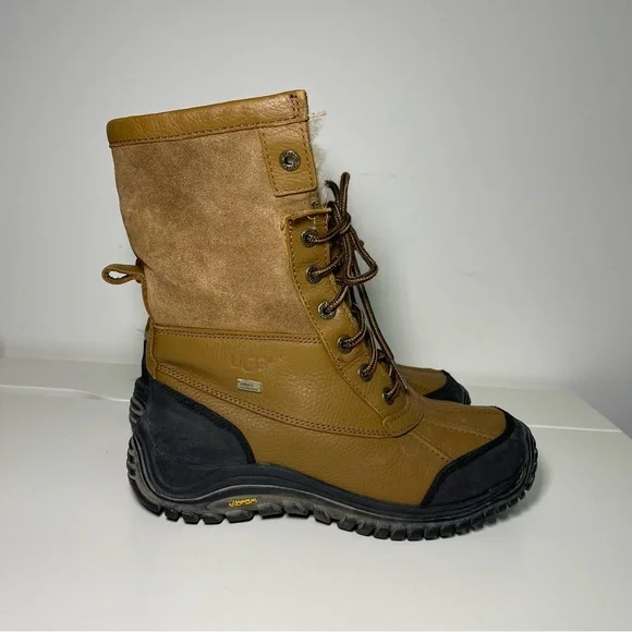 UGG Women Adirondack II Brown Shearling Snow Boots size 7.5 Waterproof Vibram - Picture 7 of 11